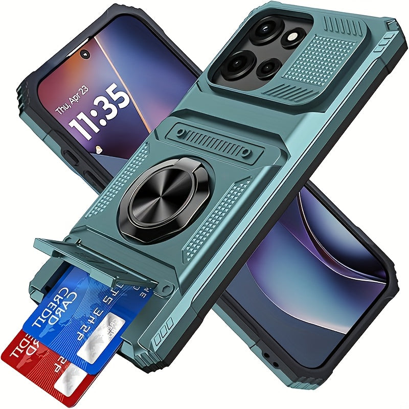 iPhone 17 Shockproof Case with Card Slot - For iPhone 17, 17 Air, 17 Pro, 17 Pro Max