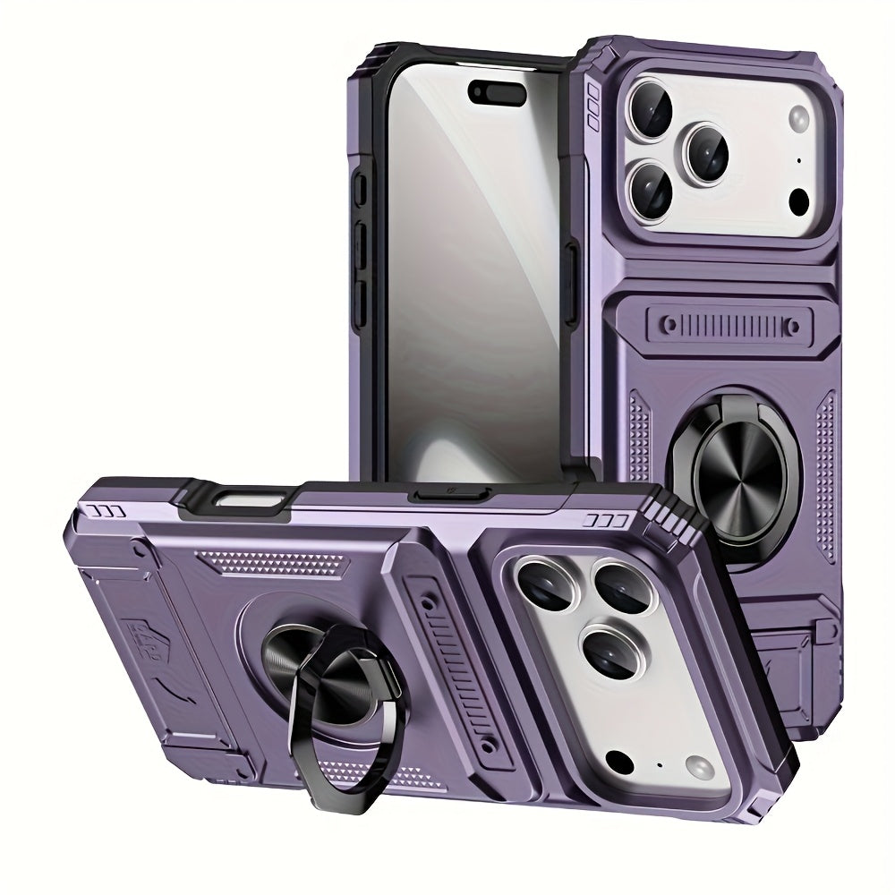 iPhone 17 Shockproof Case with Card Slot - For iPhone 17, 17 Air, 17 Pro, 17 Pro Max
