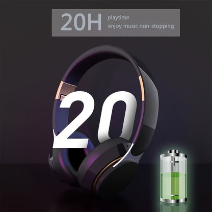 Wireless Over-Ear Headphones with Mic & FM Radio