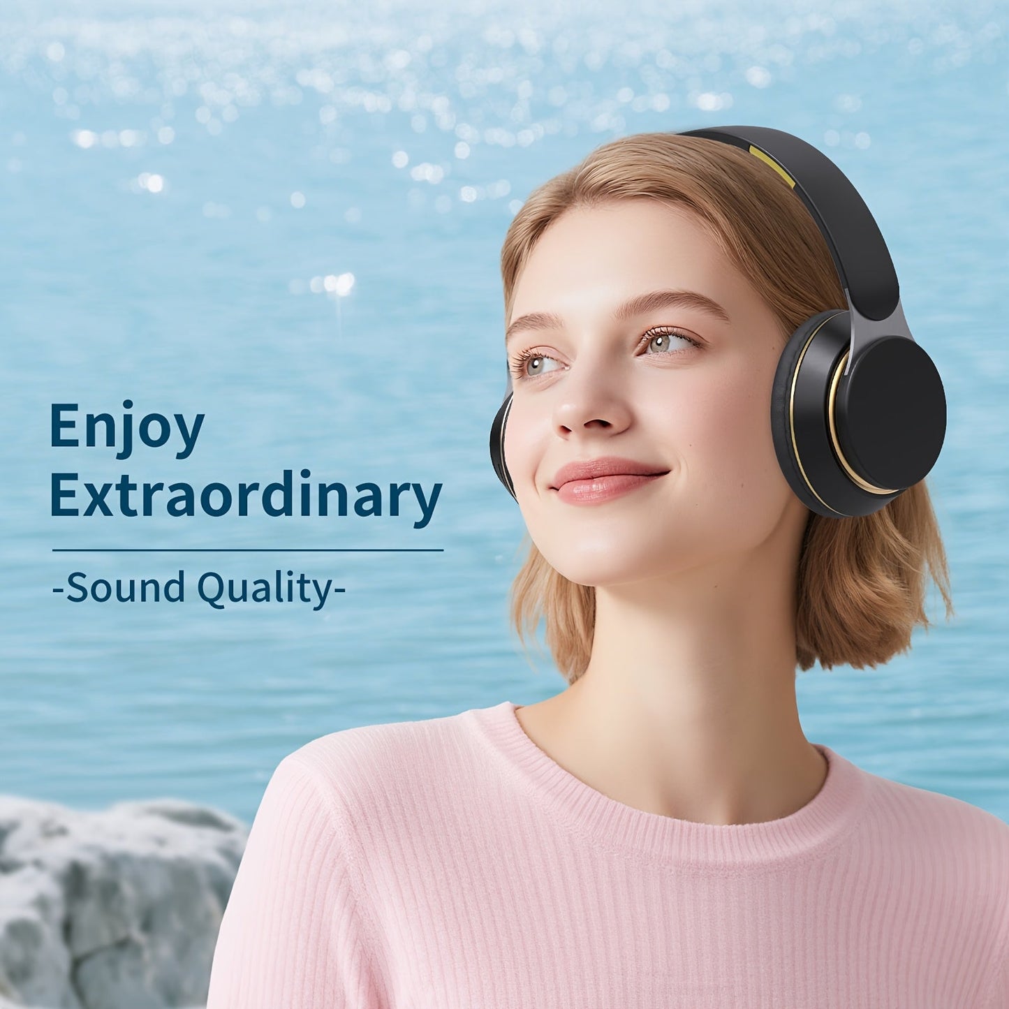 Wireless Over-Ear Headphones with Mic & FM Radio