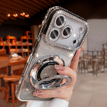 Luxury Bling Glitter Phone Case with Ring Holder for iPhone 17 Pro Max