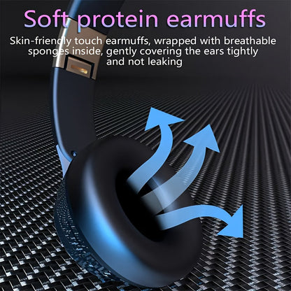 Wireless Over-Ear Headphones with Mic & FM Radio