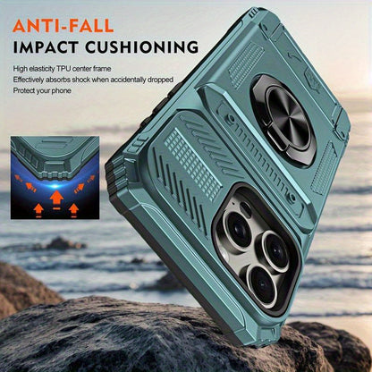 iPhone 17 Shockproof Case with Card Slot - For iPhone 17, 17 Air, 17 Pro, 17 Pro Max