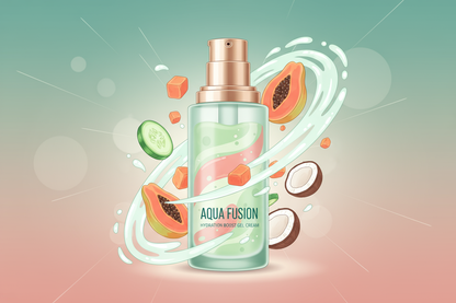 Cucumber Papaya Exfoliating Gel Cream Animated Design
