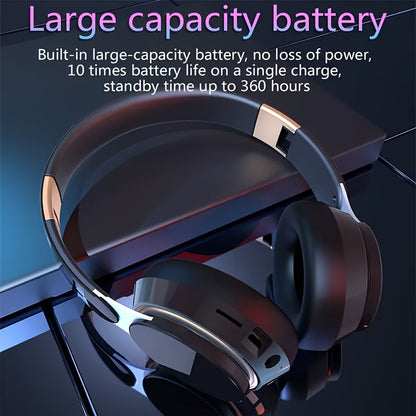 Wireless Over-Ear Headphones with Mic & FM Radio