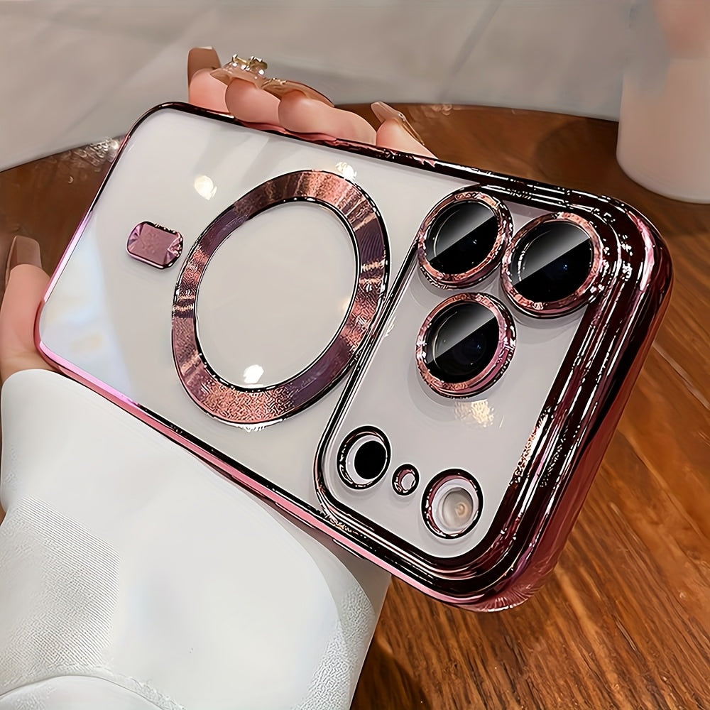 Magnetic Clear Acrylic iPhone Case - Wireless Charging Compatible